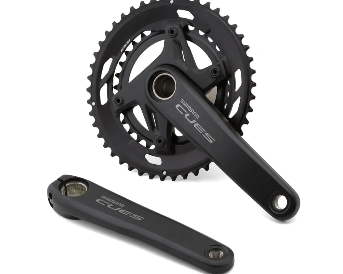 Shimano Cranksets & Parts|Holiday Shopping|CUES FC-U6030-2 Crankset (Black) (2 x 9/10 Speed) (172.5mm) (46/32T) (Hollowtech II)