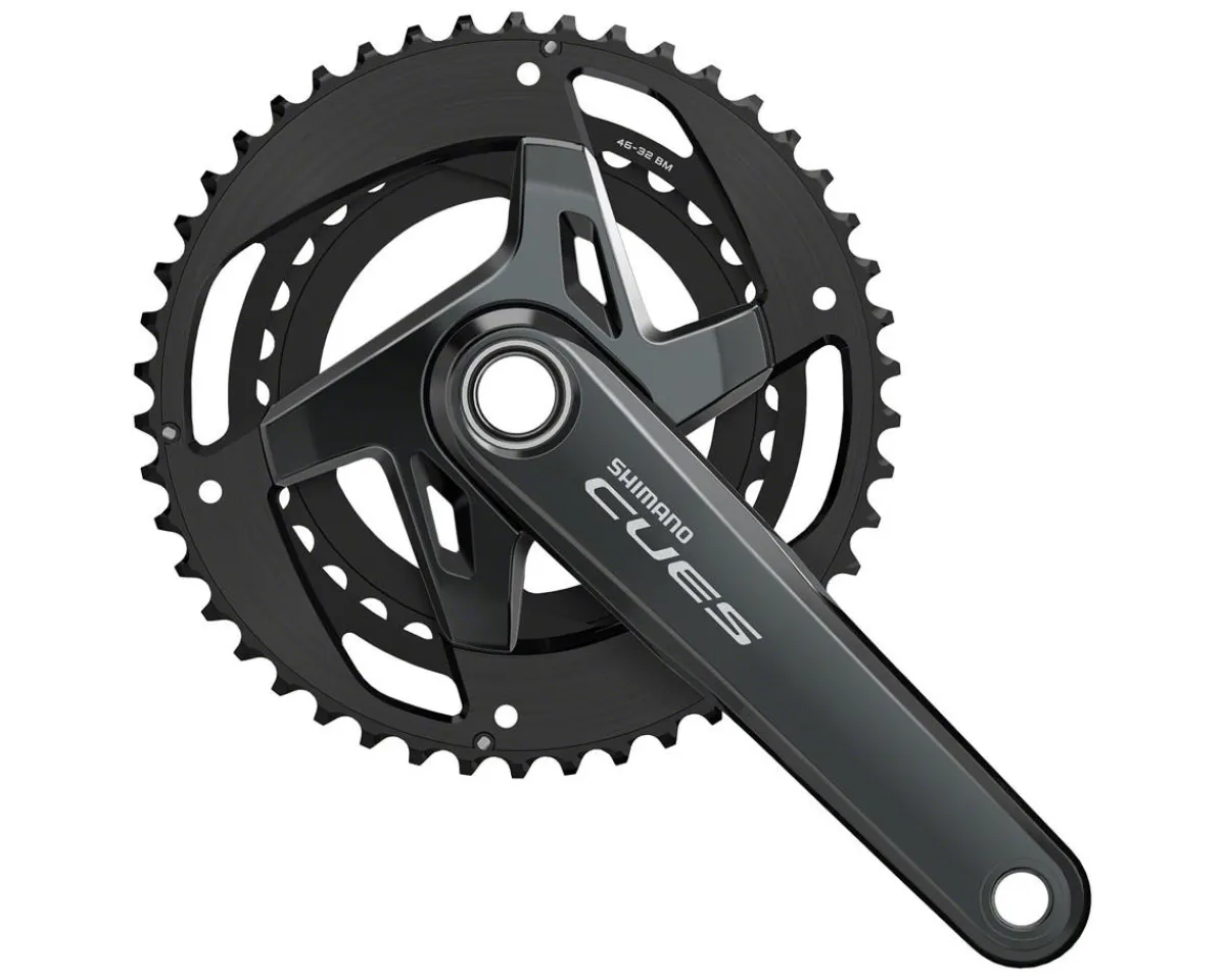 Shimano Cranksets & Parts|Holiday Shopping|CUES FC-U8000-2 Crankset (Black) (2 x 11 Speed) (170mm) (46/32T) (Hollowtech II)