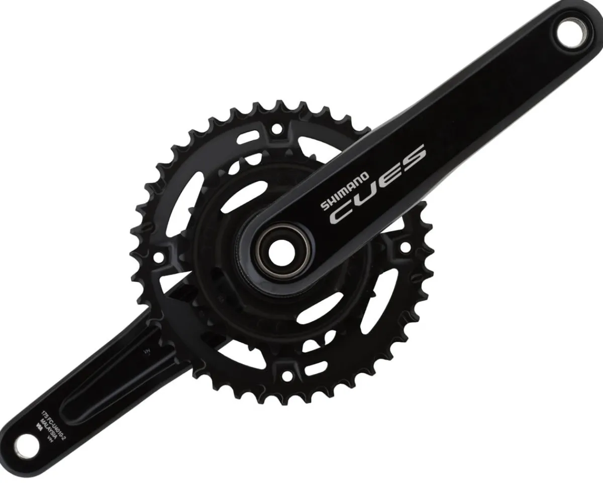 Shimano Cranksets & Parts|Holiday Shopping|CUES FC-U4010 Crankset (Black) (2 x 9/10/11 Speed) (2-Piece) (175mm) (40/26T) (Riveted)