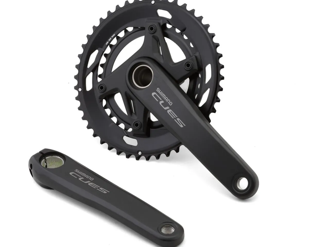 Shimano Cranksets & Parts|Holiday Shopping|CUES FC-U6040-2 Crankset (Black) (2 x 9/10 Speed) (175mm) (46/32T) (Hollowtech II)