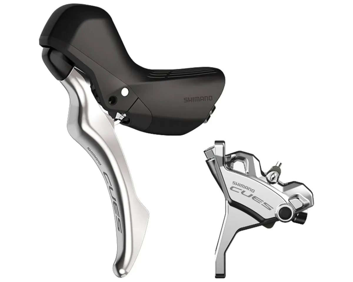 Shimano Brakes|Shifters|CUES ST-U6030 Hydraulic Disc Brake/Shift Lever Kit (Polished Silver) (Left) (Flat Mount) (Brake Only) (Caliper Included)