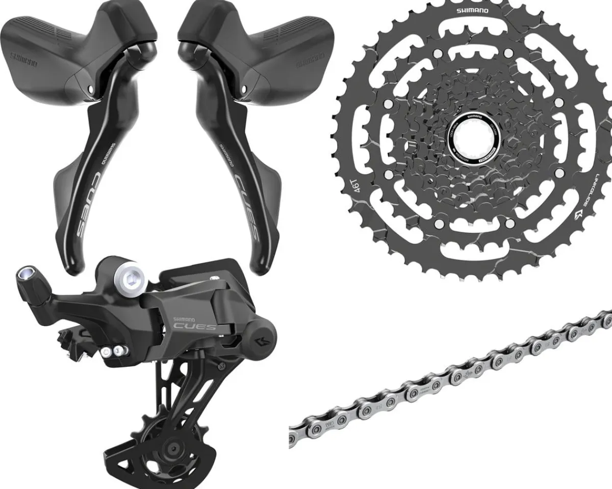 Shimano Groupsets|CUES 1 x 9 Speed Road/Gravel Groupset (Black) (Brake Calipers Sold Separately)