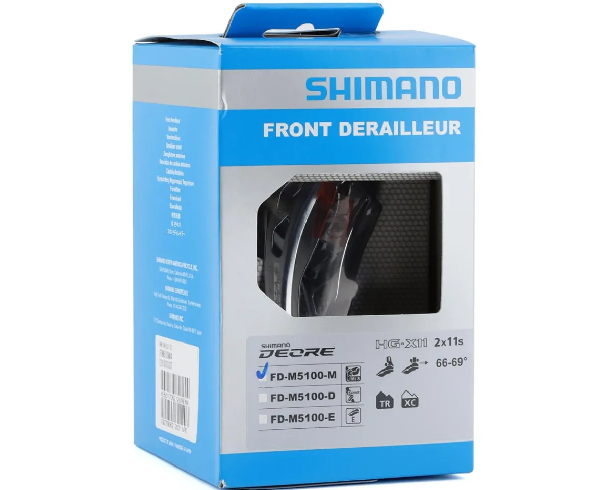 Shimano Holiday Shopping|Derailleurs & Parts|Deore FD-M5100 Front Derailleur (2 x 11 Speed) (28.6/31.8/34.9mm) (Side Swing) (Front Pull) (48.8/51.8mm Chainline)