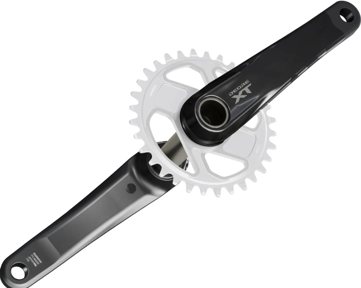 Shimano Cranksets & Parts|Holiday Shopping|Deore XT FC-M8200 Crankset (Black) (1 x 12 Speed) (160mm) (Hollowtech II) (No Chainring)