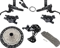 Shimano Groupsets|Deore XT M8100 Mountain Bike Groupset (Black) (1 x 12 Speed) (4-Piston Brakes)
