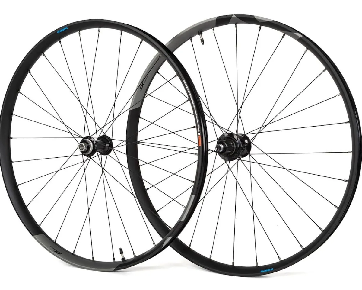 Shimano Wheels & Parts|Holiday Shopping|Deore XT Trail M8100 Series Wheelset (Black) ( Micro Spline) (15x110mm, 12x148mm) (29") (Centerlock) (Tubeless)