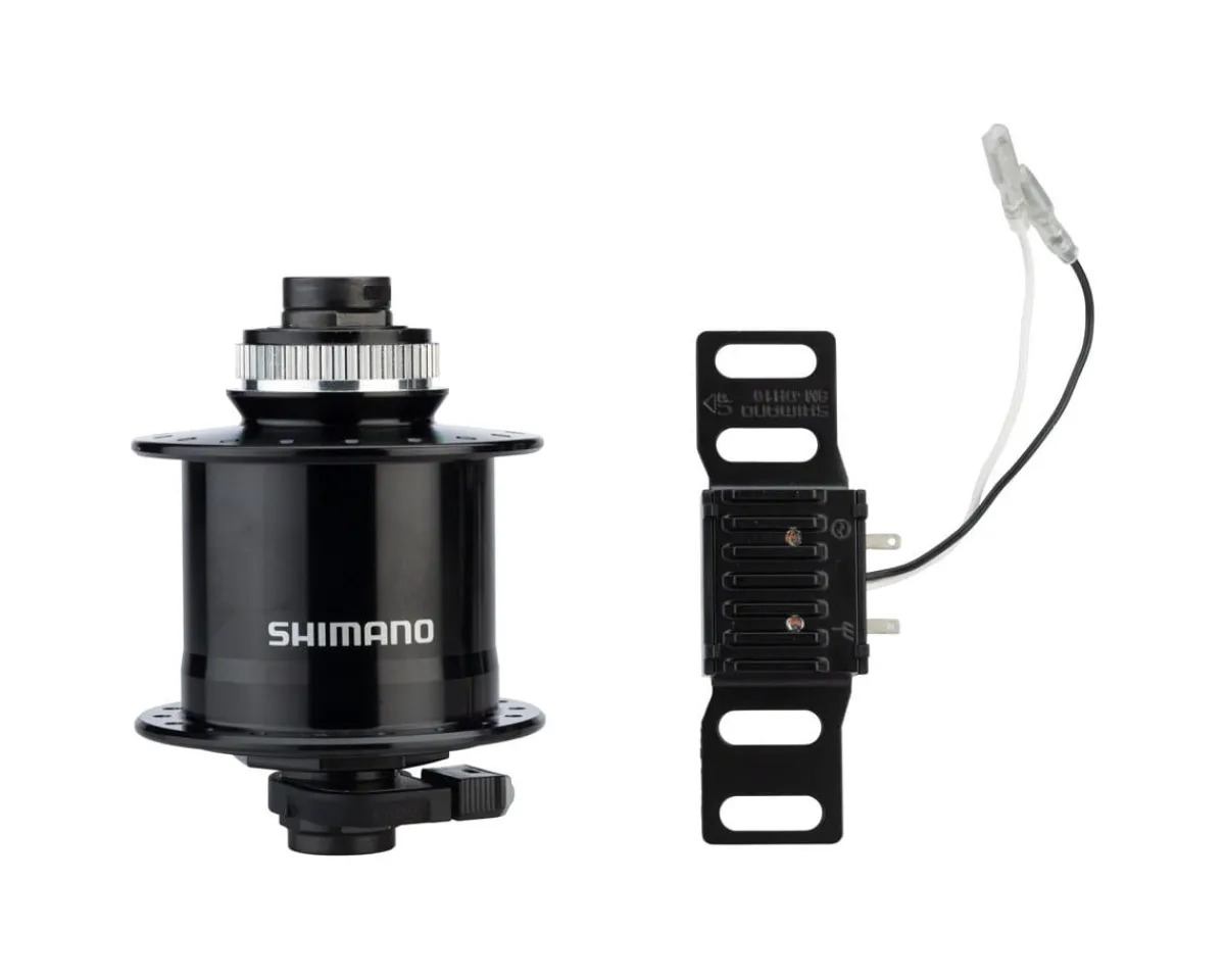 Shimano Wheels & Parts|Holiday Shopping|DH-UR705-3D Dynamo Front Disc Hub (Black) (Centerlock) (12 x 100mm) (36H)
