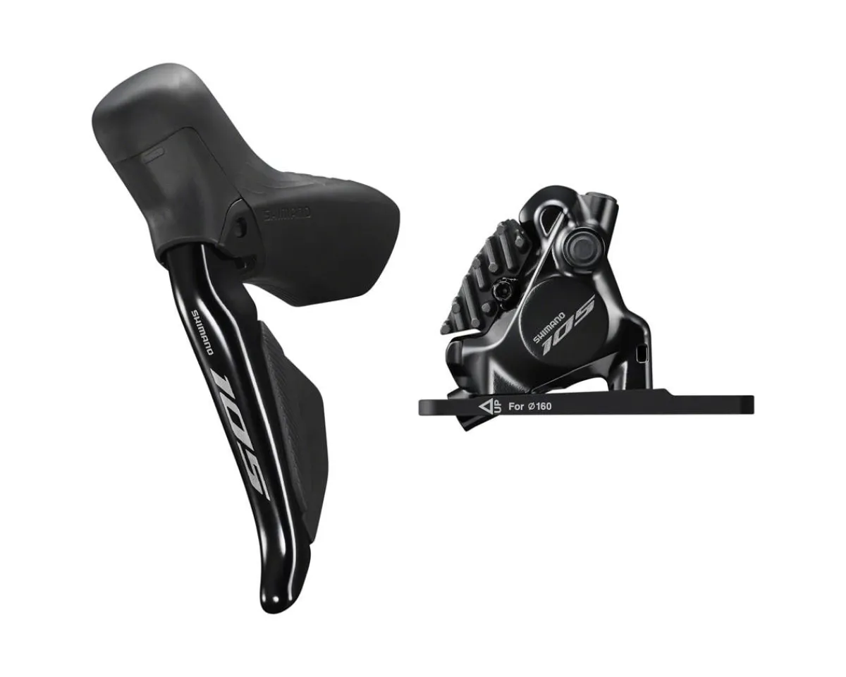 Shimano Brakes|Electronic Shifting|105 Di2 ST-R7170 Hydraulic Disc Brake/Shift Lever Kit (Black) (Flat Mount) (Left) (2x) (Caliper Included) (Electronic) (Wireless)
