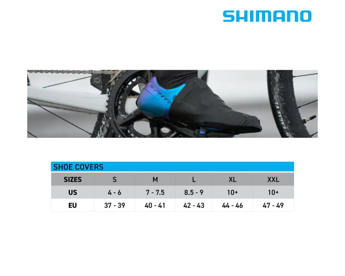 Shimano Clothing Accessories|Shoes, Socks, & Footwear|Dual Fit Softshell Toe Cover (Black) (L)