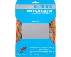 Shimano Brakes|Cables & Housing|Dura-Ace BC-9000 Road Brake Cable Set (Orange) (Polymer-Coated) (1.6mm) (1000/2000mm)