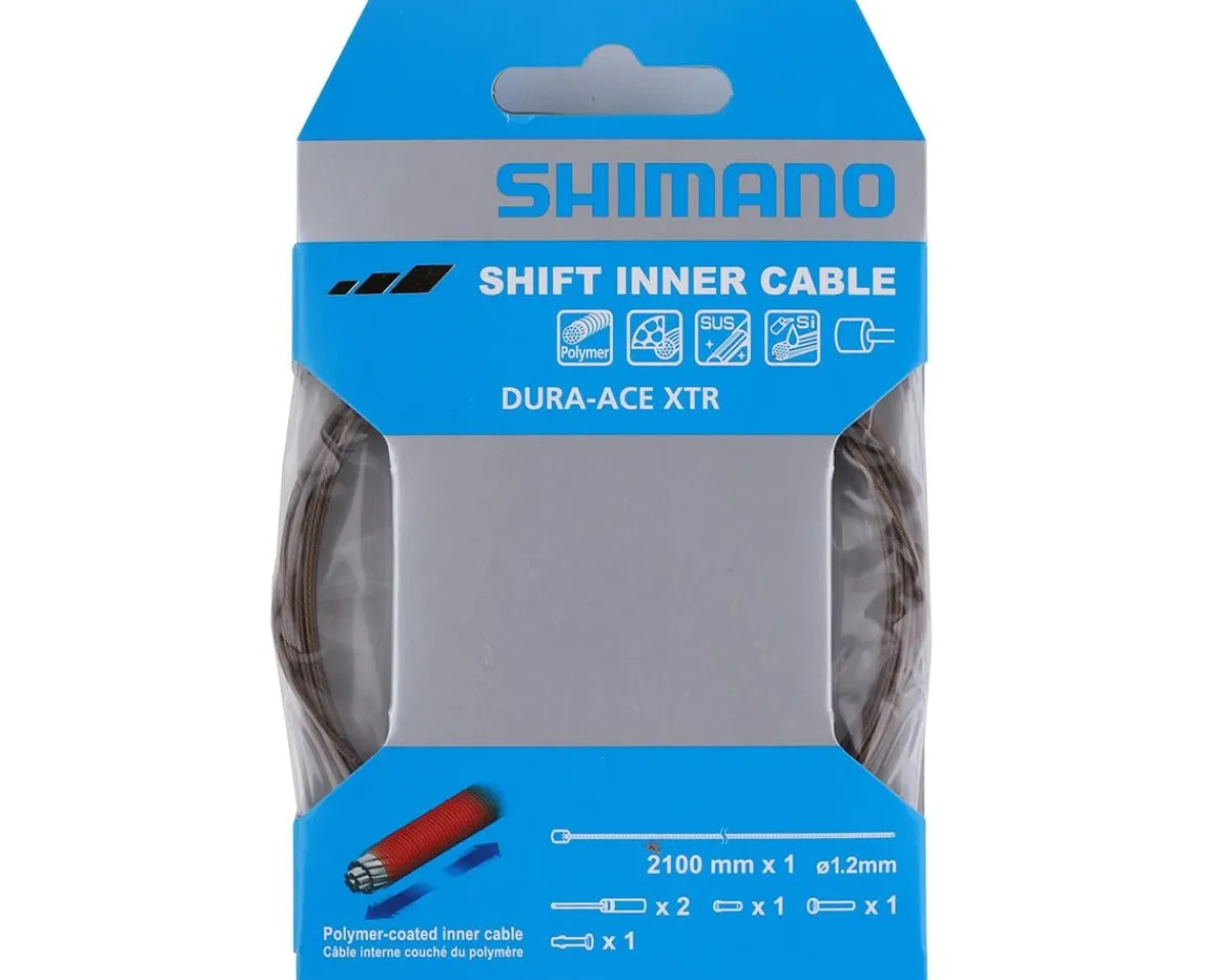 Shimano Cables & Housing|Holiday Shopping|Dura-Ace Polymer-Coated Derailleur Cable (For /SRAM) (Stainless) (1.2mm) (2100mm) (1 Pack)