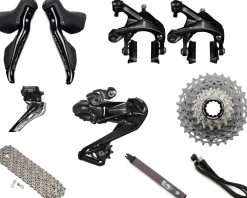 Shimano Electronic Shifting|Groupsets|Dura-Ace R9250 Di2 Rim Brake Groupset (Black) (2 x 12 Speed) (11-30T)