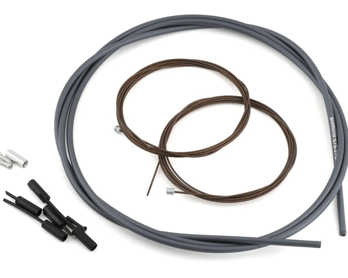 Shimano Replacement Parts|Cables & Housing|Dura-Ace SP41 Polymer-Coated Derailleur Cable Set (High-Tech Grey) (1.2mm) (1800/2100mm) (Cables & Housing)