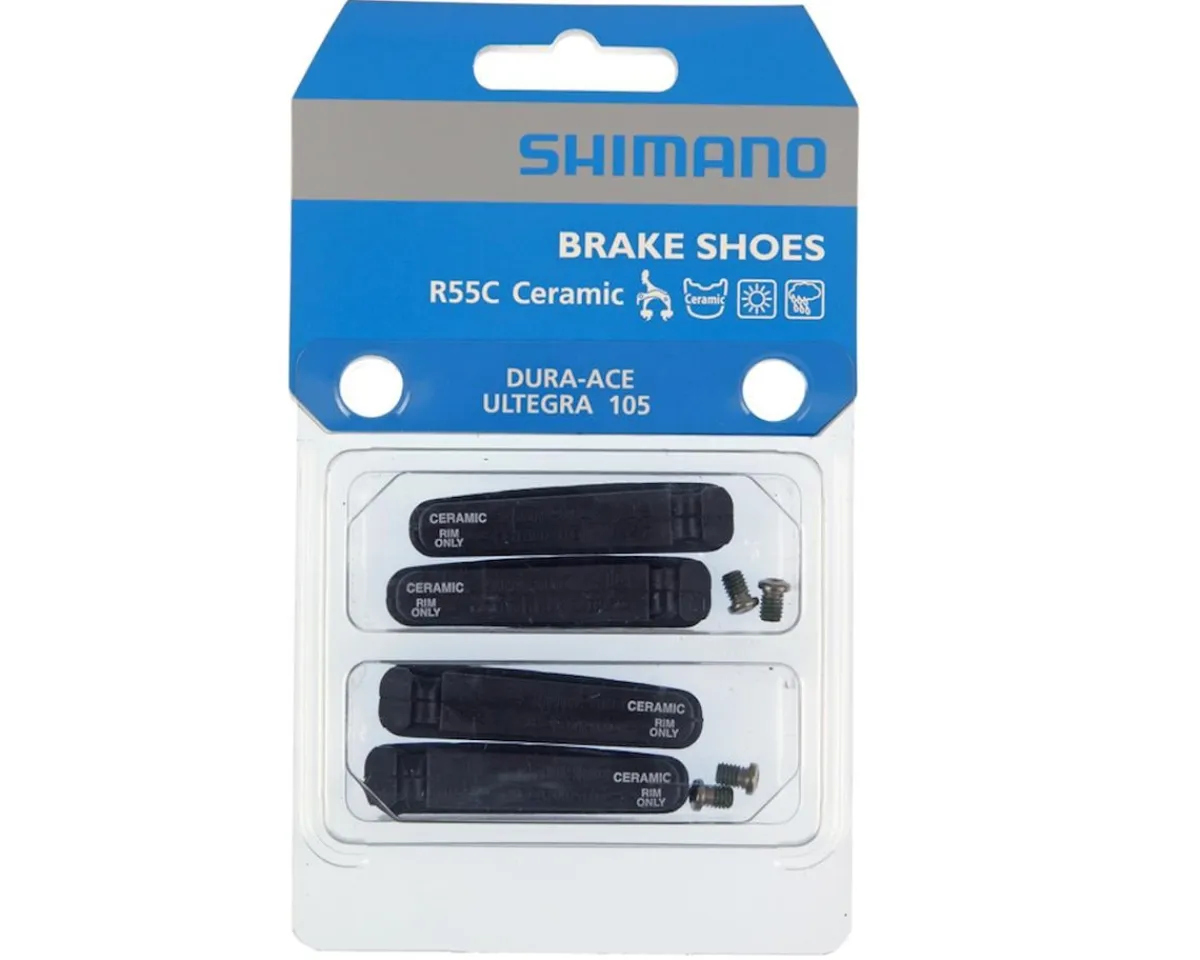 Shimano Brakes|Dura Ace/Ultegra R55C Ceramic Road Brake Pad Inserts (Black) (/SRAM) (2 Pairs) (Ceramic Compound)