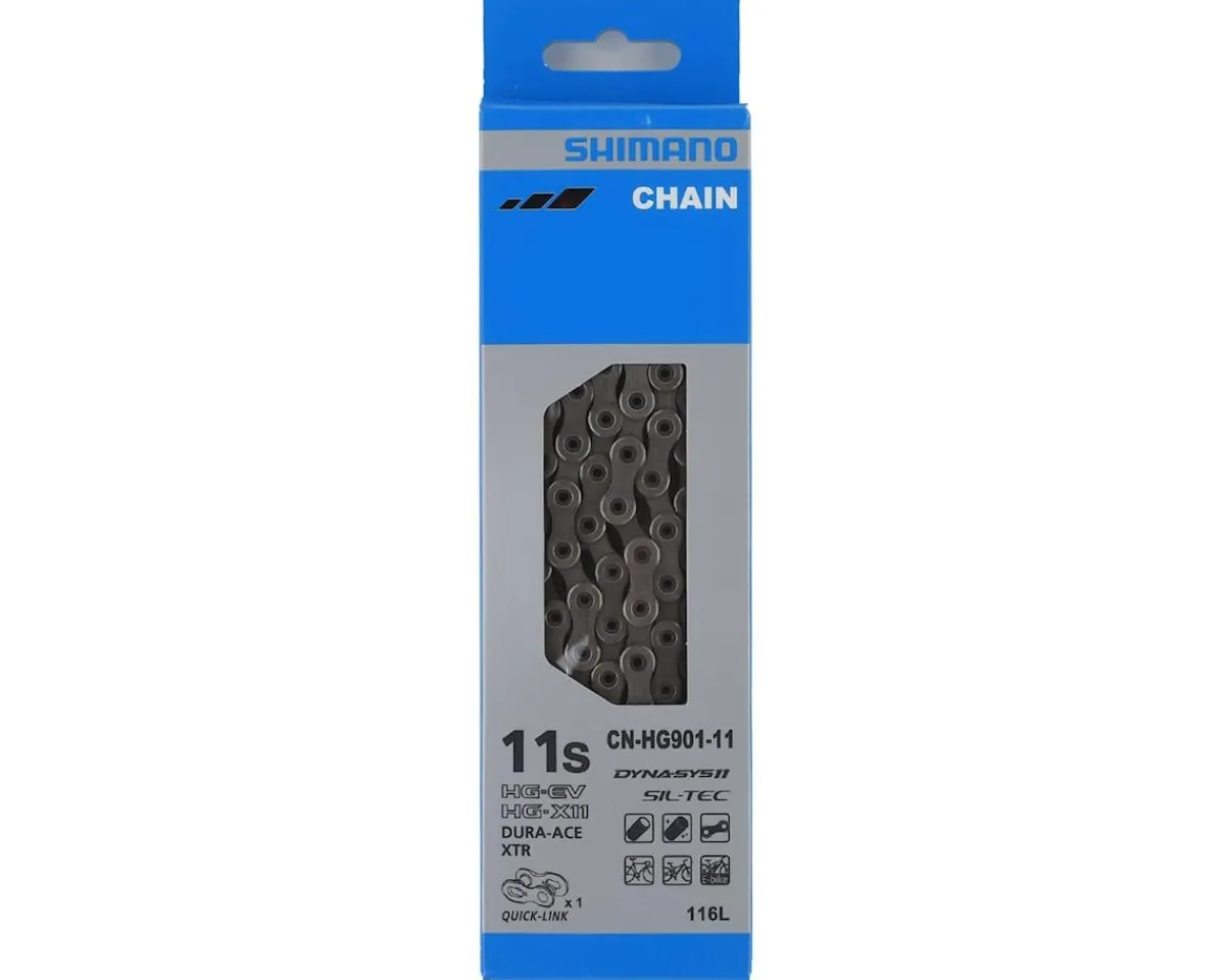 Shimano Chains & Accessories|Holiday Shopping|Dura-Ace/XTR CN-HG901-11 Chain (Silver) (11 Speed) (116 Links)