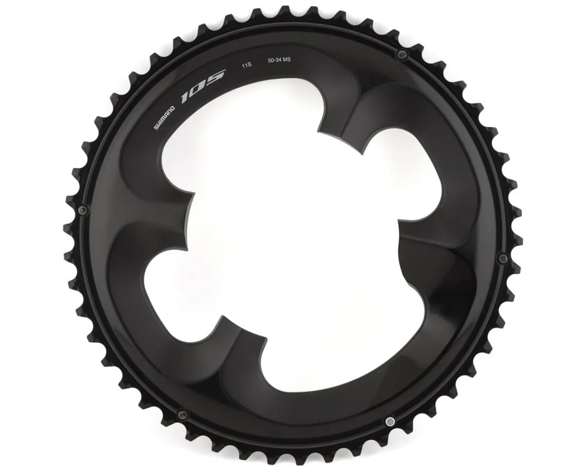 Shimano Chainrings & Accessories|Holiday Shopping|105 FC-R7000 Chainrings (Black) (2 x 11 Speed) (110mm Asymmetric BCD) (Outer) (50T)