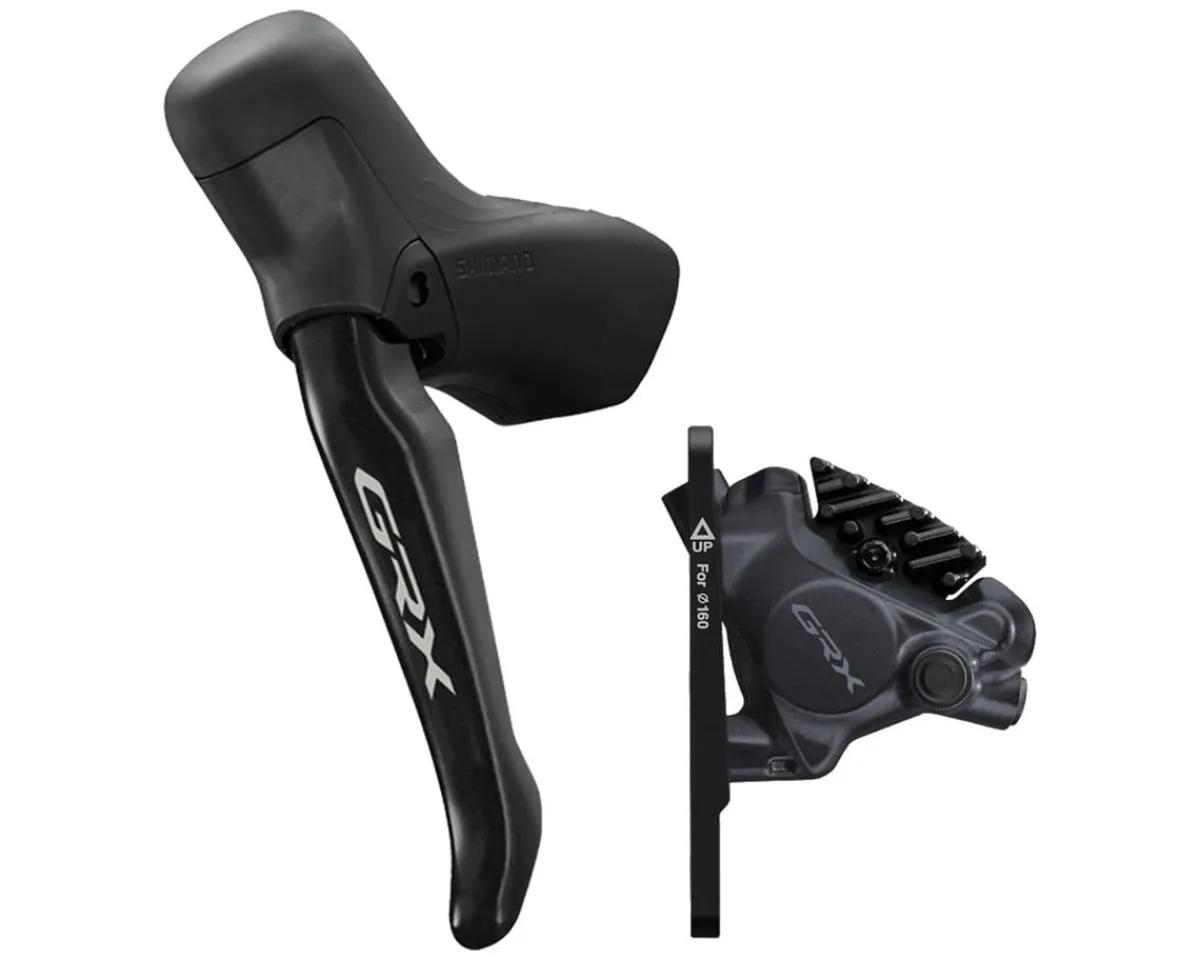 Shimano Brakes|Electronic Shifting|GRX Di2 ST-RX715 Shift/Hydraulic Disc Brake Lever Kit (Black) (Left) (Brake Only) (Electronic) (Wireless) (Caliper Included)