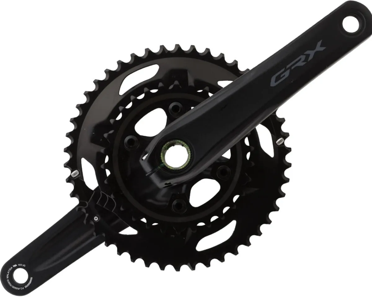 Shimano Cranksets & Parts|Holiday Shopping|GRX FC-RX600 Crankset (Black) (2 x 11 Speed) (Hollowtech II) (165mm) (46/30T) (110 Asymmetric BCD)