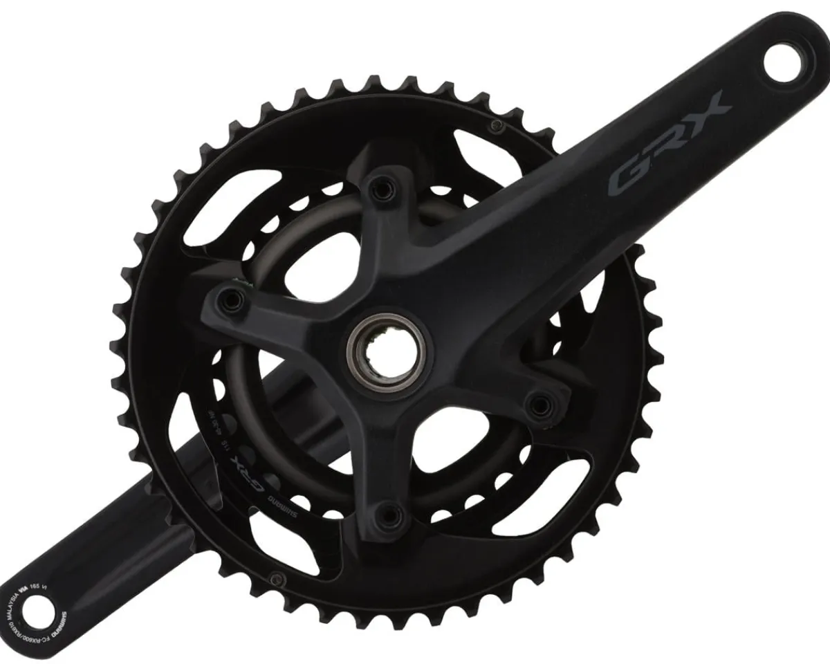 Shimano Cranksets & Parts|Holiday Shopping|GRX FC-RX600 Crankset (Black) (2 x 11 Speed) (Hollowtech II) (165mm) (46/30T) (110 Asymmetric BCD)