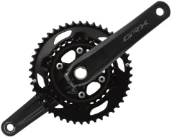 Shimano Cranksets & Parts|Holiday Shopping|GRX FC-RX600 Crankset (Black) (2 x 10 Speed) (Hollowtech II) (165mm) (46/30T) (110 Asymmetric BCD)