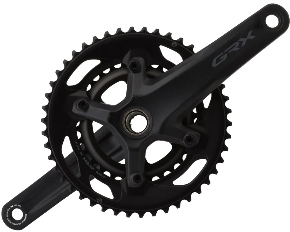Shimano Cranksets & Parts|Holiday Shopping|GRX FC-RX600 Crankset (Black) (2 x 10 Speed) (Hollowtech II) (165mm) (46/30T) (110 Asymmetric BCD)