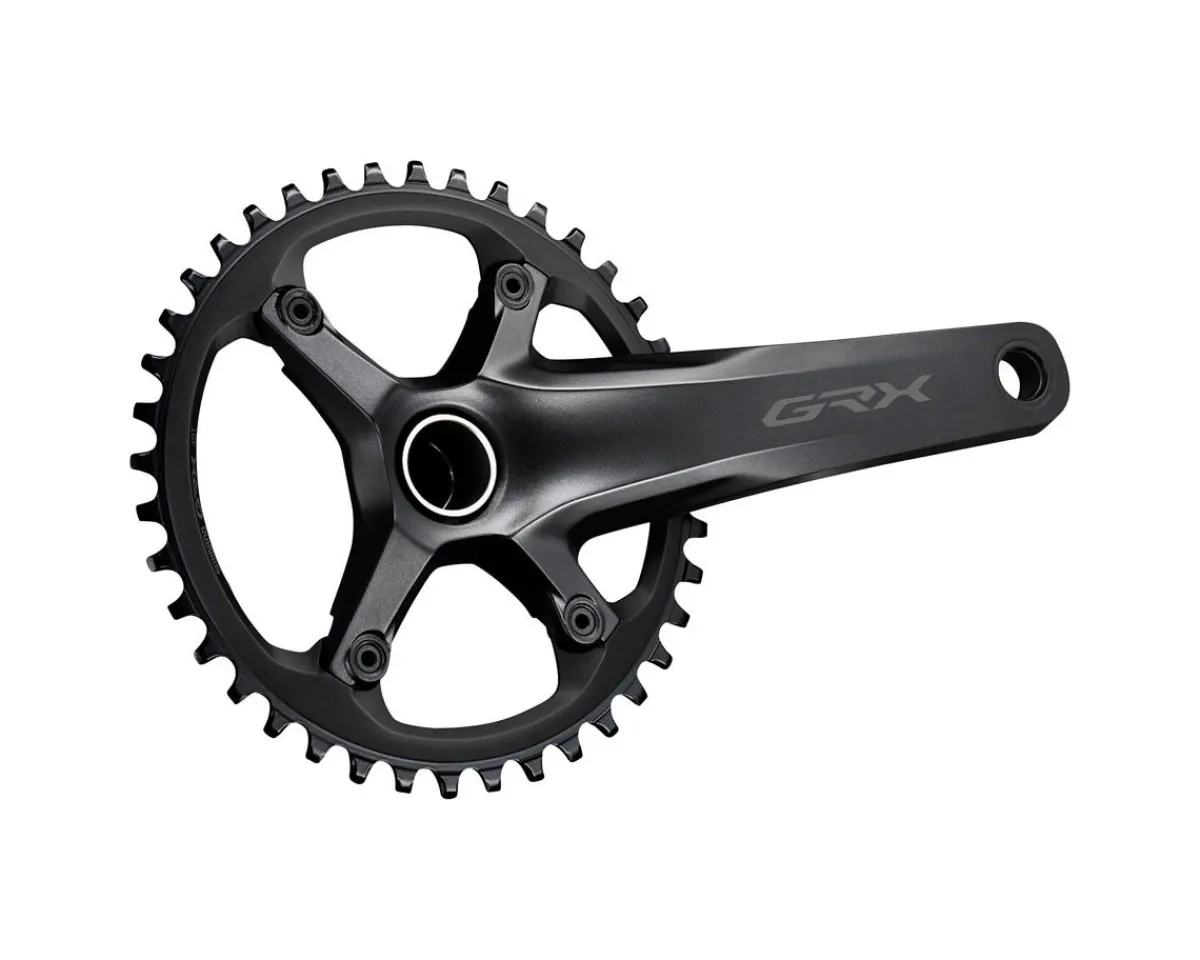 Shimano Cranksets & Parts|Holiday Shopping|GRX FC-RX600 Crankset (Black) (1 x 11 Speed) (Hollowtech II) (165mm) (40T) (110 Asymmetric BCD)