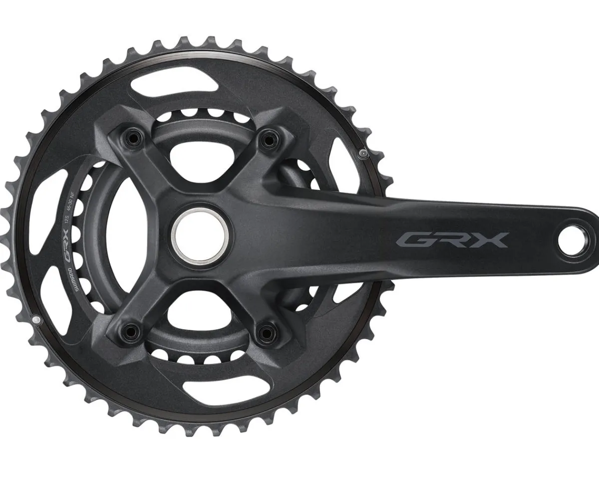 Shimano Cranksets & Parts|Holiday Shopping|GRX FC-RX610-2 Crankset (Black) (2 x 12 Speed) (Hollowtech II) (165mm) (46/30T)