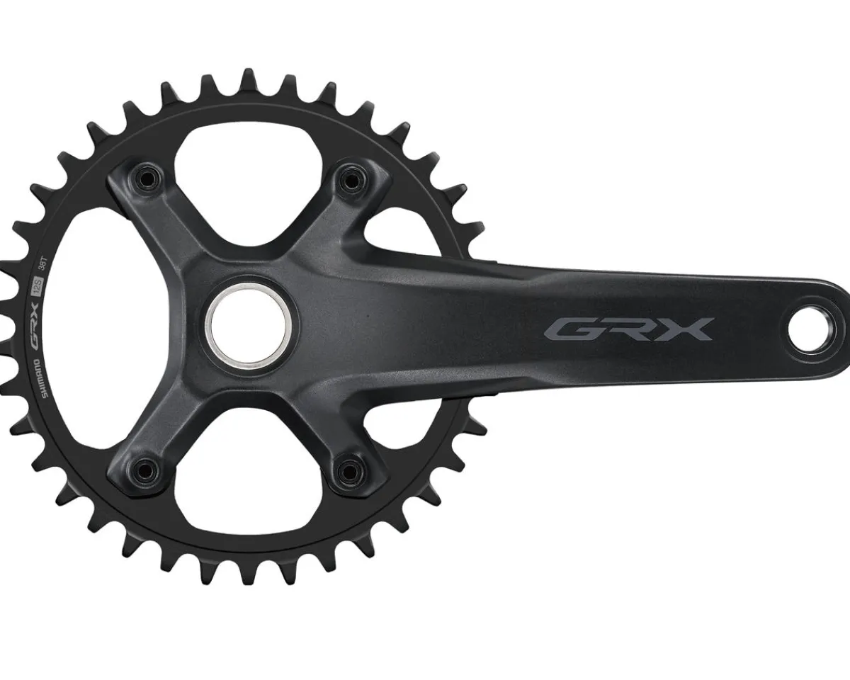 Shimano Cranksets & Parts|GRX FC-RX610-1 Crankset (Black) (1 x 12) (Hollowtech II) (165mm) (38T)