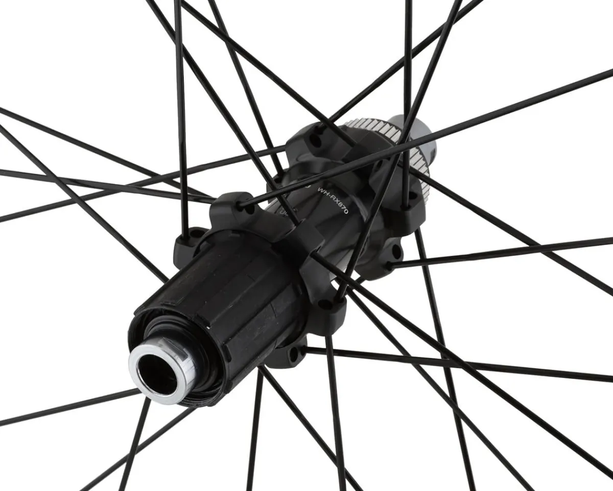 Shimano Wheels & Parts|GRX RX870 Carbon Rear Wheel (Black) ( HG 11/12) (12 x 142mm) (700c) (Centerlock) (Tubeless)