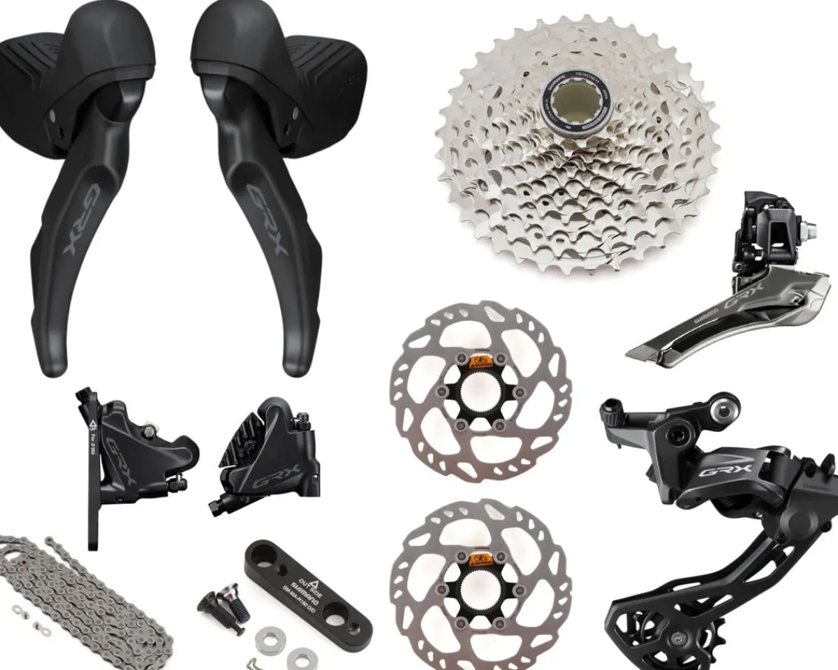 Shimano Groupsets|GRX RX610 Gravel Groupset (Black) (2 x 12 Speed) (11-36T)
