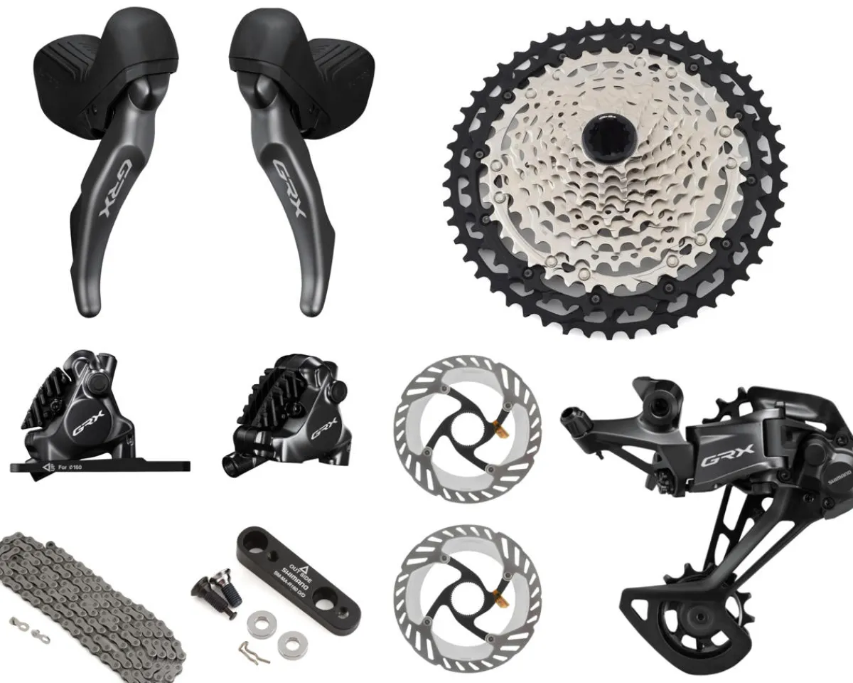 Shimano Groupsets|GRX RX800 Gravel Groupset (Black) (1 x 12 Speed) (10-51T)