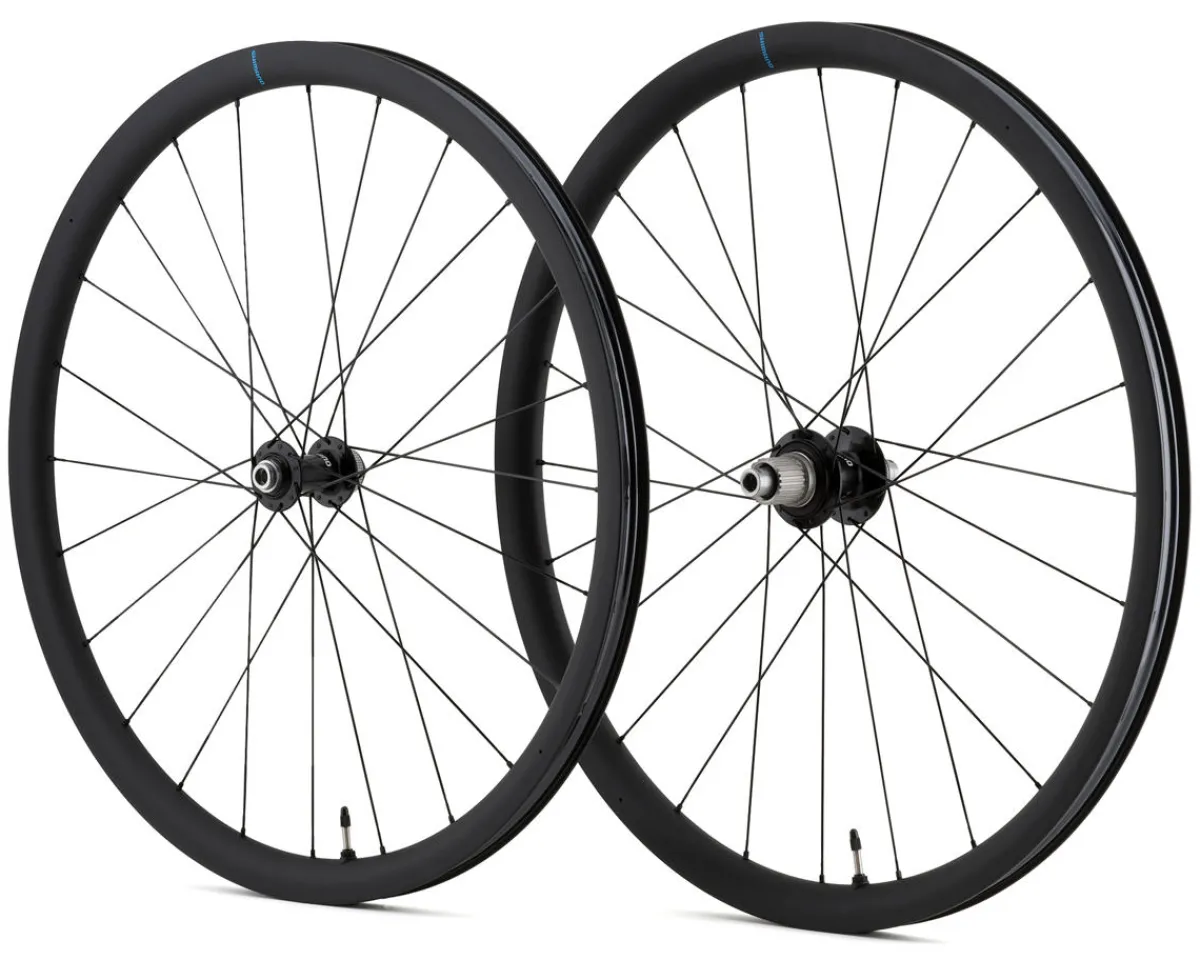 Shimano Wheels & Parts|Holiday Shopping|GRX WH-RX880 Carbon Gravel Wheels (Black) ( Micro Spline) (Wheelset) (700c) (Centerlock) (Tubeless)