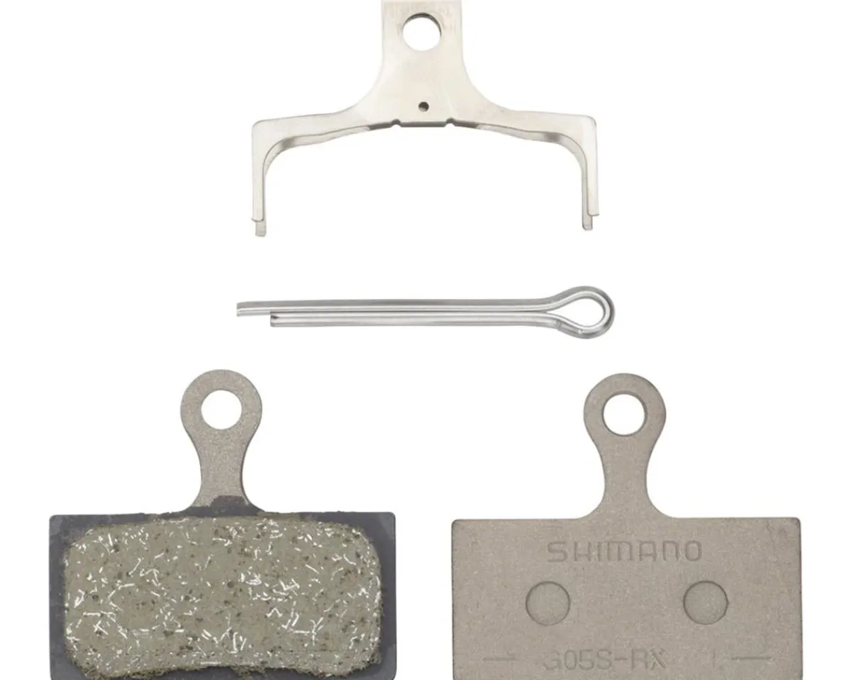Shimano Brakes|Replacement Parts|G05S-RX Disc Brake Pad & Spring Bulk Pack (Resin Compound) (Stainless Steel Back Plate) (Box/25 Pair)