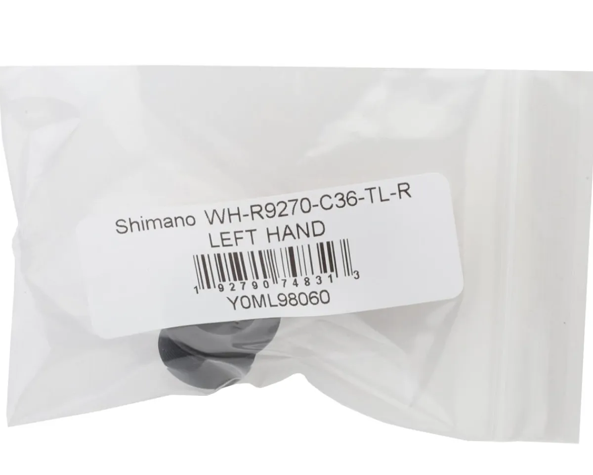 Shimano Wheels & Parts|H-R9270-C36 Left Hand Lock Nut with O-Ring (Black) (For Dura-Ace Rear Hub)