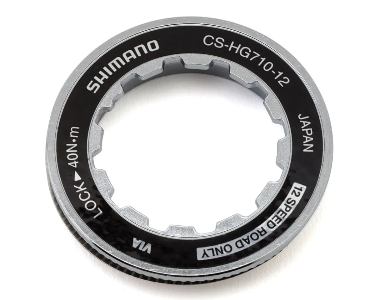 Shimano Replacement Parts|Cassettes|HyperGlide CS-HG710-12 Cassette Lock Ring & Washer (Silver)
