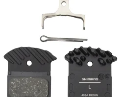 Shimano Brakes|Replacement Parts|J05A-RF Disc Brake Pad & Spring Bulk Pack (Resin Compound) (Finned Aluminum Back Plate) (Box/25 Pair)