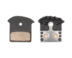 Shimano Brakes|J04C-MF Disc Brake Pads & Springs (Metal Compound) (Finned Alloy & Stainless Steel Back Plate) (Box/25 Pairs)