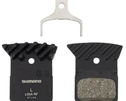 Shimano Replacement Parts|Brakes|L05A-RF Disc Brake Pad & Spring Bulk Pack (Resin Compound) (Finned Alloy Back Plate) (Box/25 Pair)