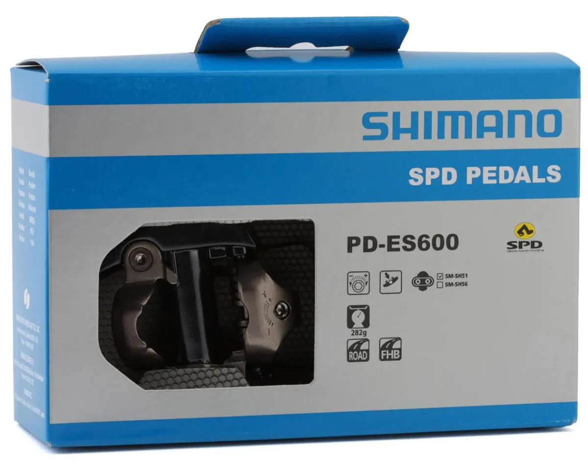 Shimano Pedals & Cleats|PD-ES600 SPD Clipless Pedals (Dark Grey)