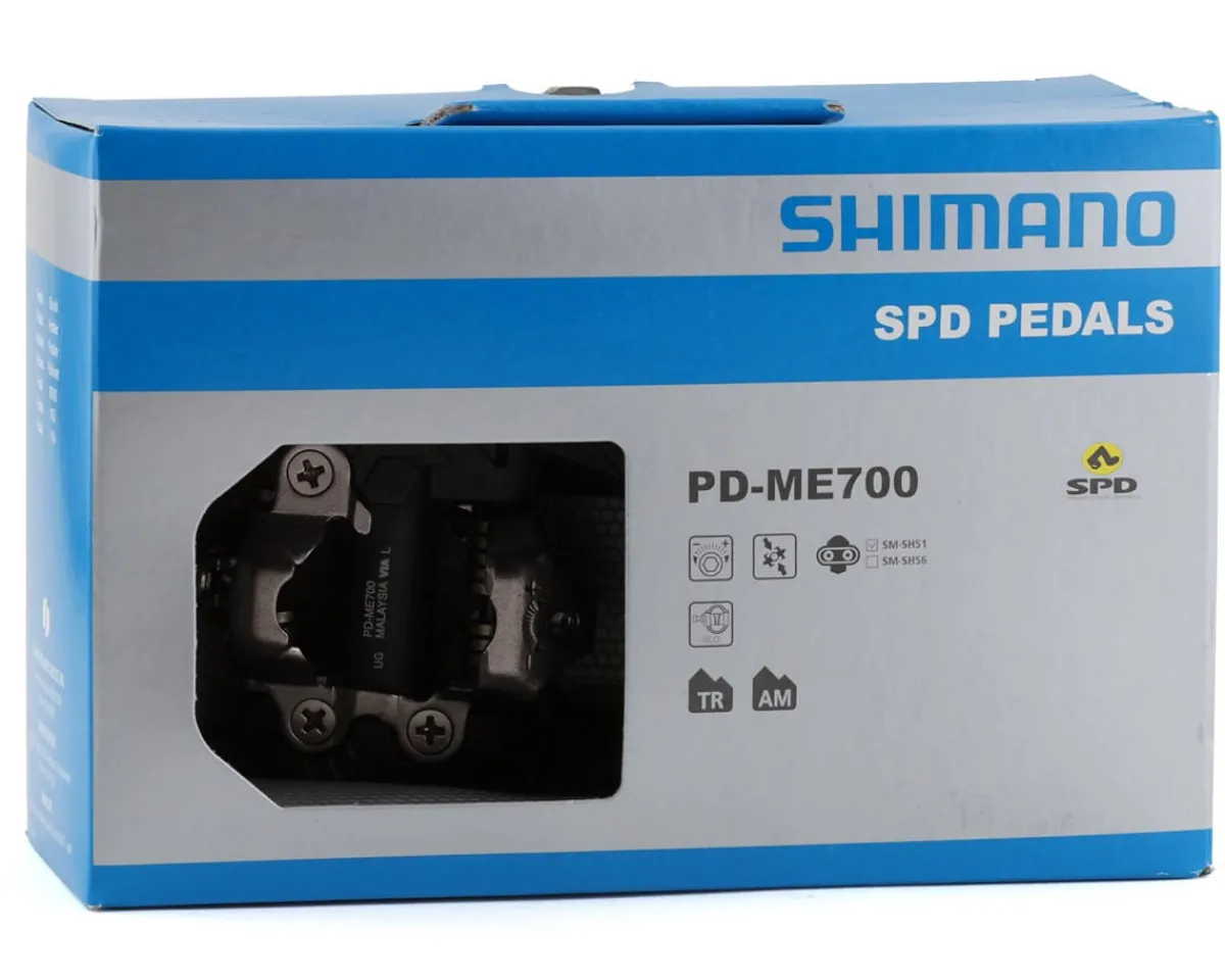 Shimano Pedals & Cleats|PD-ME700 SPD Mountain Pedals (Black)