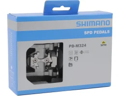 Shimano Pedals & Cleats|PD-M324 SPD/Platform Pedals (Silver) (Dual-Purpose)