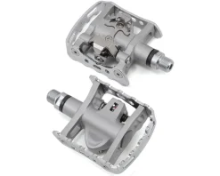 Shimano Pedals & Cleats|PD-M324 SPD/Platform Pedals (Silver) (Dual-Purpose)