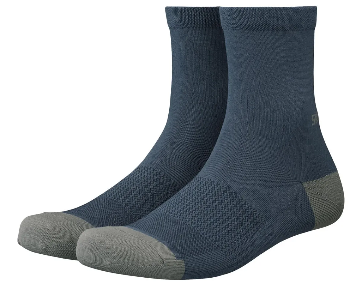 Shimano Clothing Accessories|Shoes, Socks, & Footwear|Performance Mid Socks (Navy) (M/L)