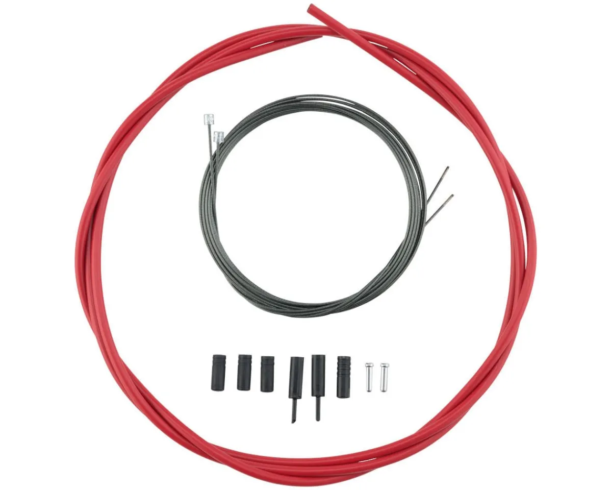 Shimano Cables & Housing|Road Optislick Derailleur Cable & Housing Set (Red) (1.2mm) (1800/2100mm)