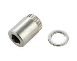Shimano Brakes|R140P/D Disc Brake Caliper Fixing Nut and Washer (Silver)