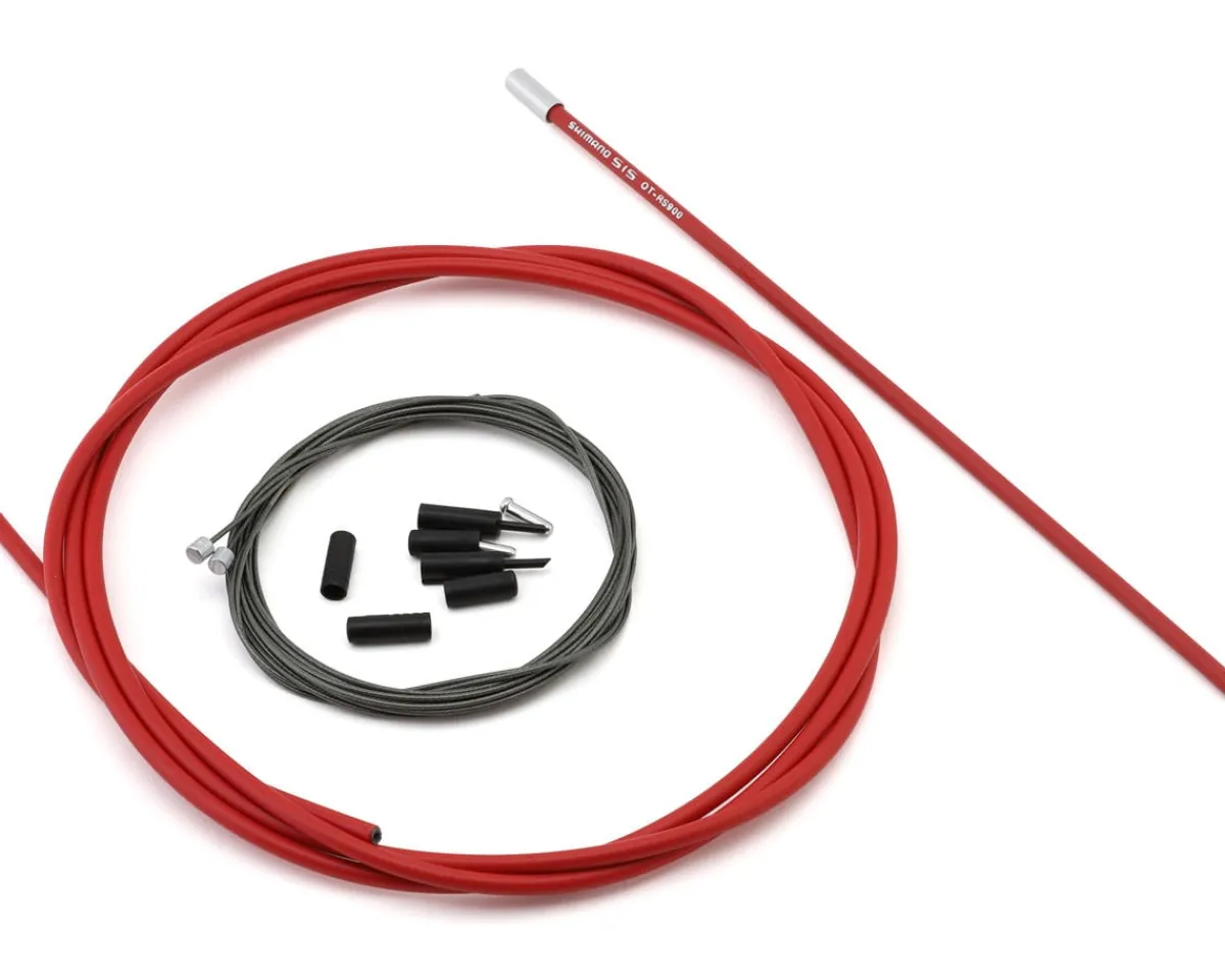 Shimano Replacement Parts|Cables & Housing|105 R7000 Road Optislick Derailleur Cable & Housing Set (Red) (1.2mm) (1800/2100mm)
