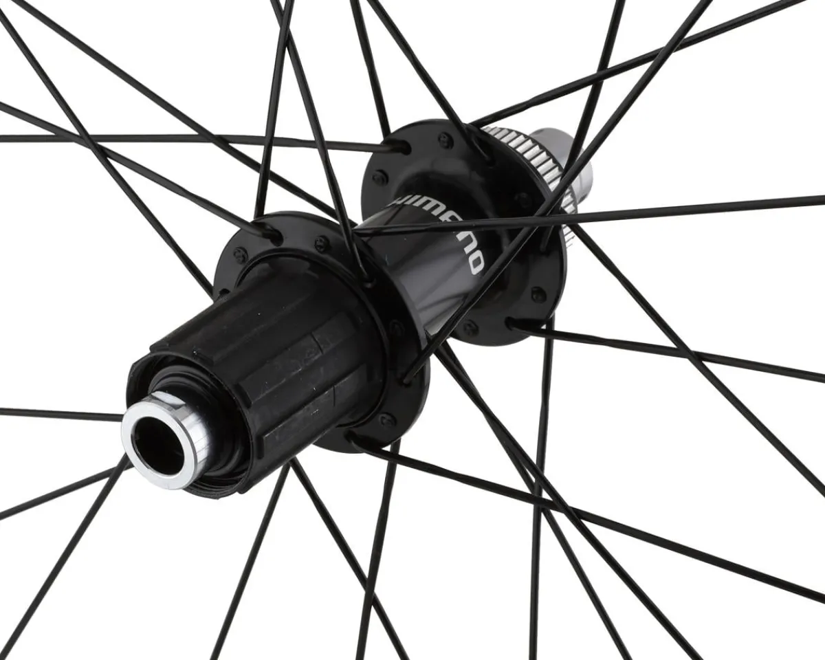 Shimano Wheels & Parts|Holiday Shopping|105 RS710 C46 Carbon Road Wheelset (Black) ( HG 11/12) (700c) (Centerlock) (Tubeless)