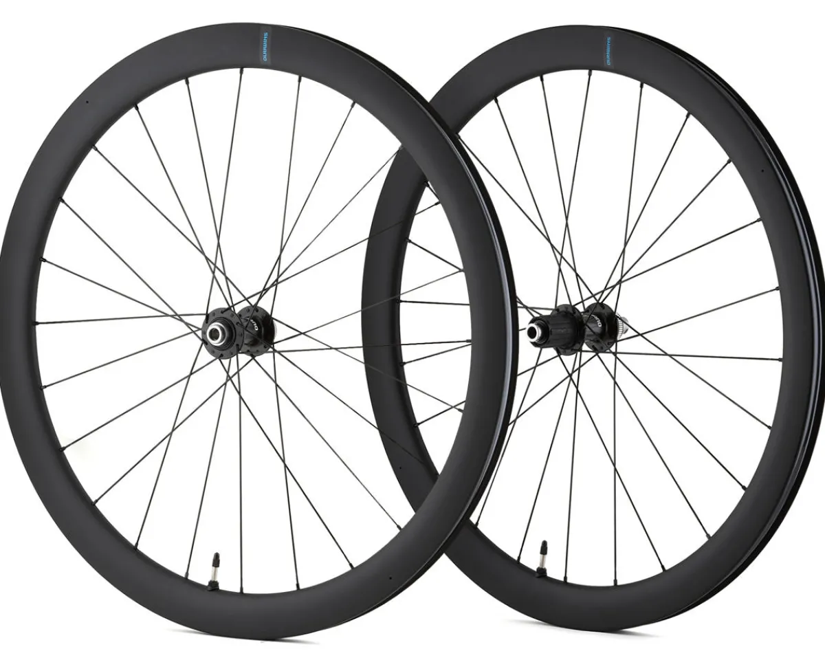 Shimano Wheels & Parts|Holiday Shopping|105 RS710 C46 Carbon Road Wheelset (Black) ( HG 11/12) (700c) (Centerlock) (Tubeless)
