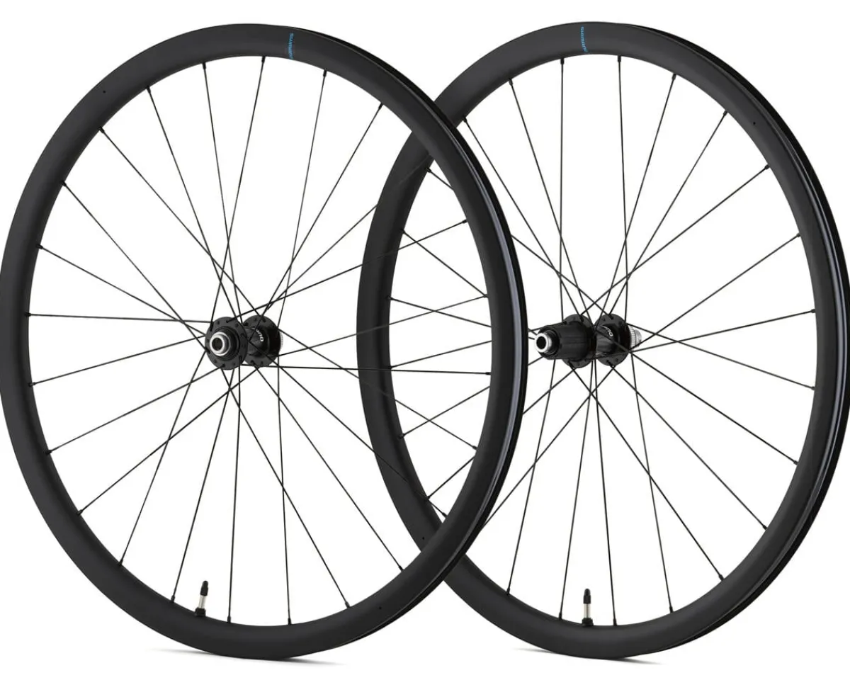 Shimano Wheels & Parts|RS710 C32 Carbon Wheelset (Black) ( HG 11/12) (700c) (Centerlock) (Tubeless)