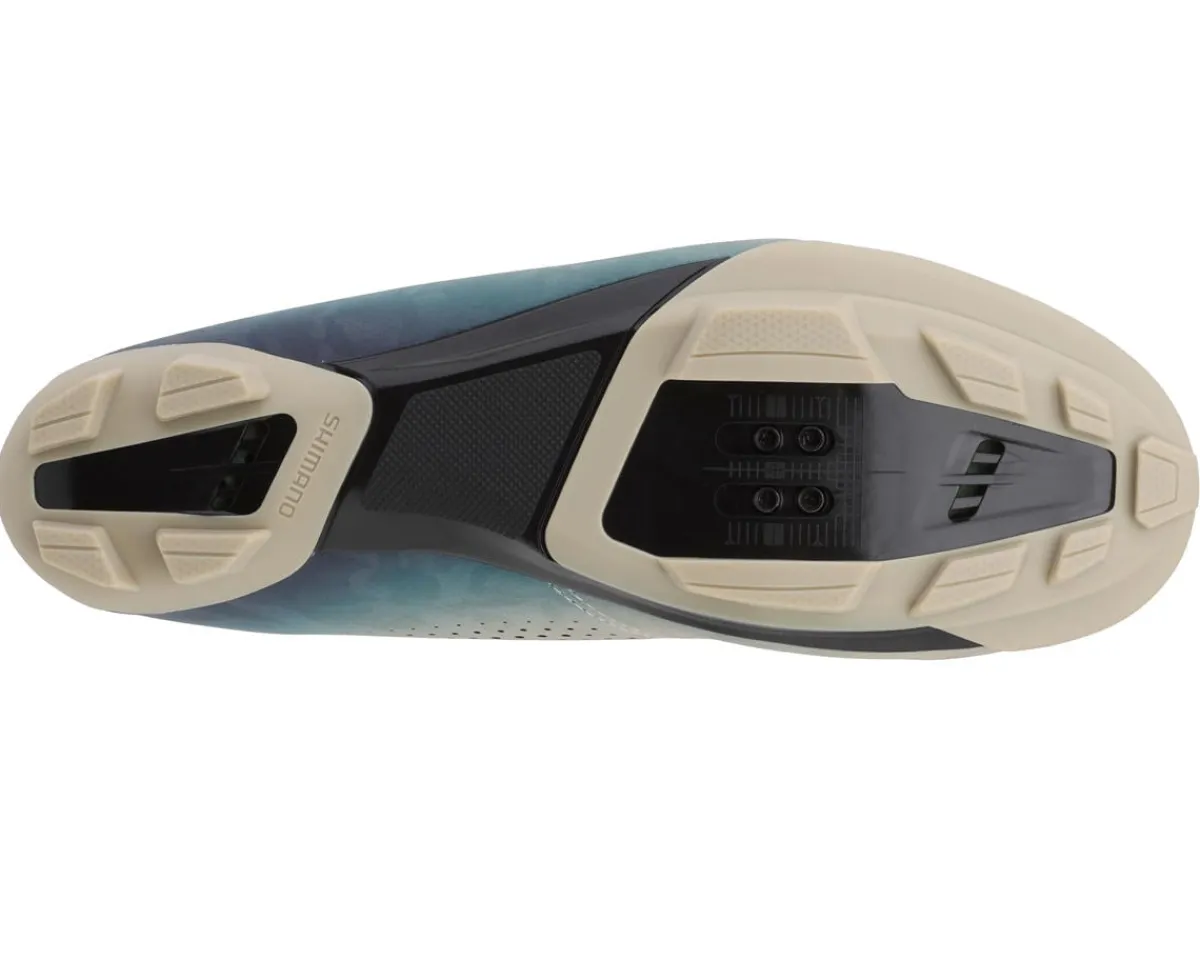 Shimano Shoes|Shoes, Socks, & Footwear|SH-RX600 RX6 Gravel Shoes (Beige/Blue) (43)